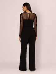 Adrianna Papell Knit Crepe Black Jumpsuit - Image 2 of 6