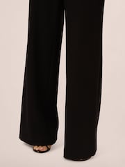 Adrianna Papell Knit Crepe Black Jumpsuit - Image 5 of 6
