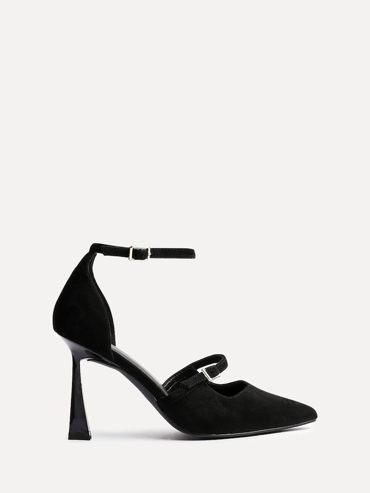 Linzi Black Larah Court Heels With Buckle Detail - Image 2 of 5