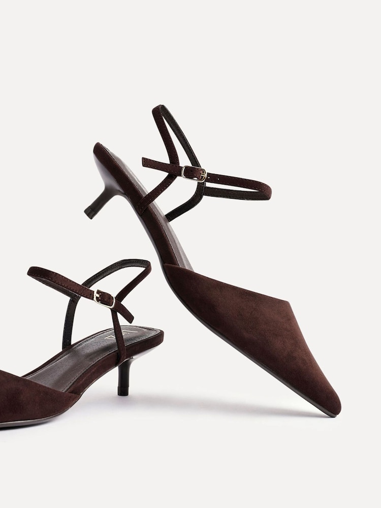 Linzi Brown Vogue Kitten Heel Courts - Image 6 of 6