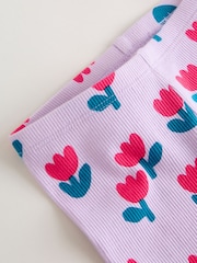 Purple Flower Baby Top and Leggings 2 Piece Set (0mths-2yrs) - Image 11 of 15