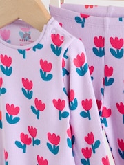 Purple Flower Baby Top and Leggings 2 Piece Set (0mths-2yrs) - Image 14 of 15