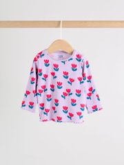 Purple Flower Baby Top and Leggings 2 Piece Set (0mths-2yrs) - Image 3 of 15