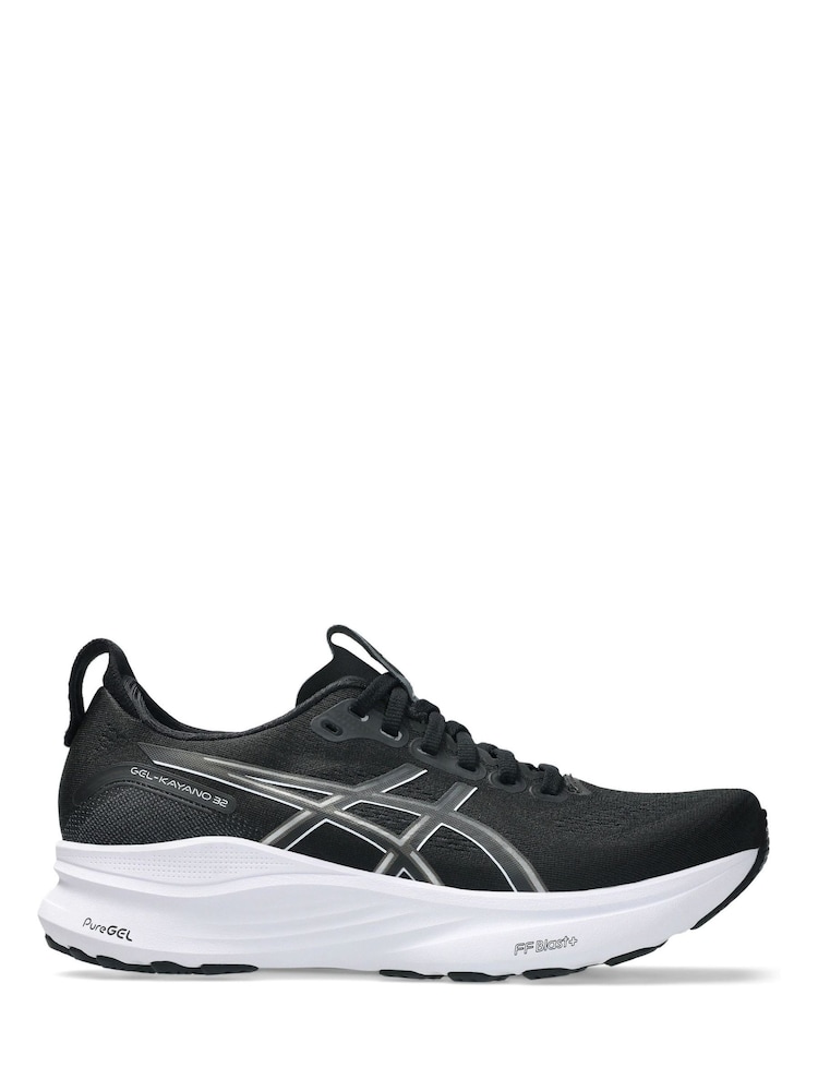 ASICS Black/White Gel Kayano 32 Running Trainers - Image 1 of 8 ASICS Black/White Gel Kayano 32 Running Trainers - Image 1 of 8