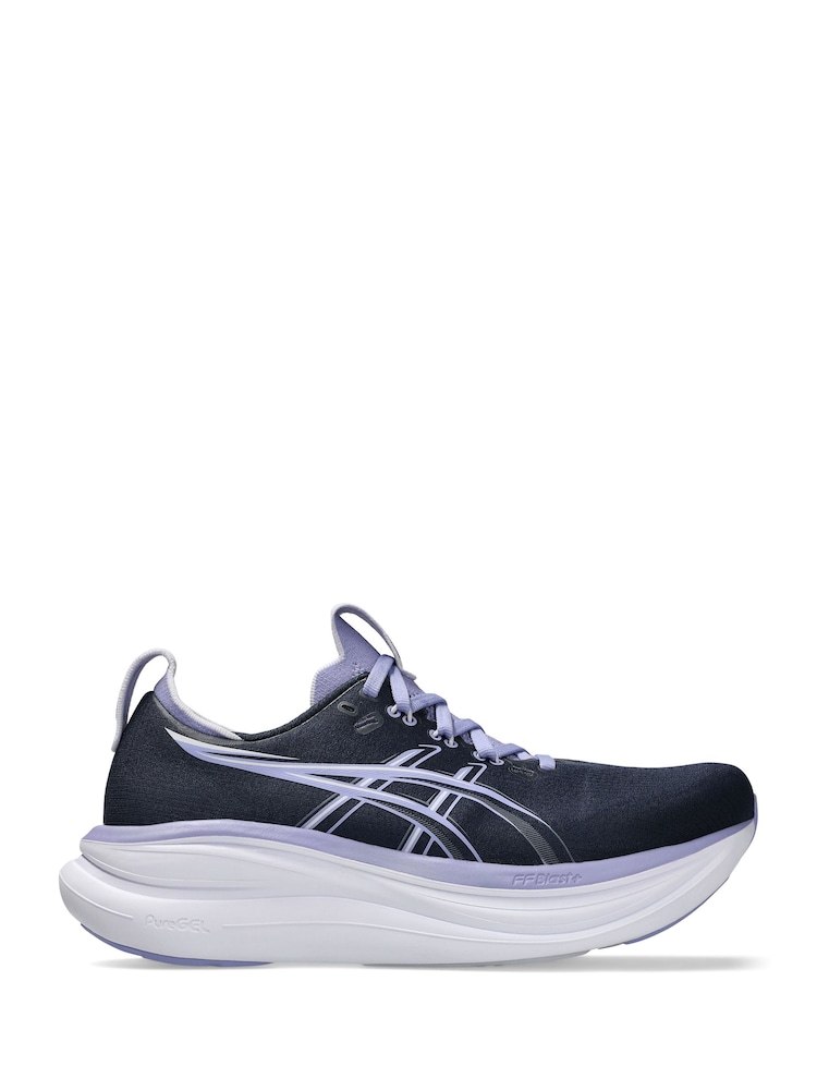 ASICS Navy/Purple Gel Nimbus 28 Running Trainers - Image 1 of 7