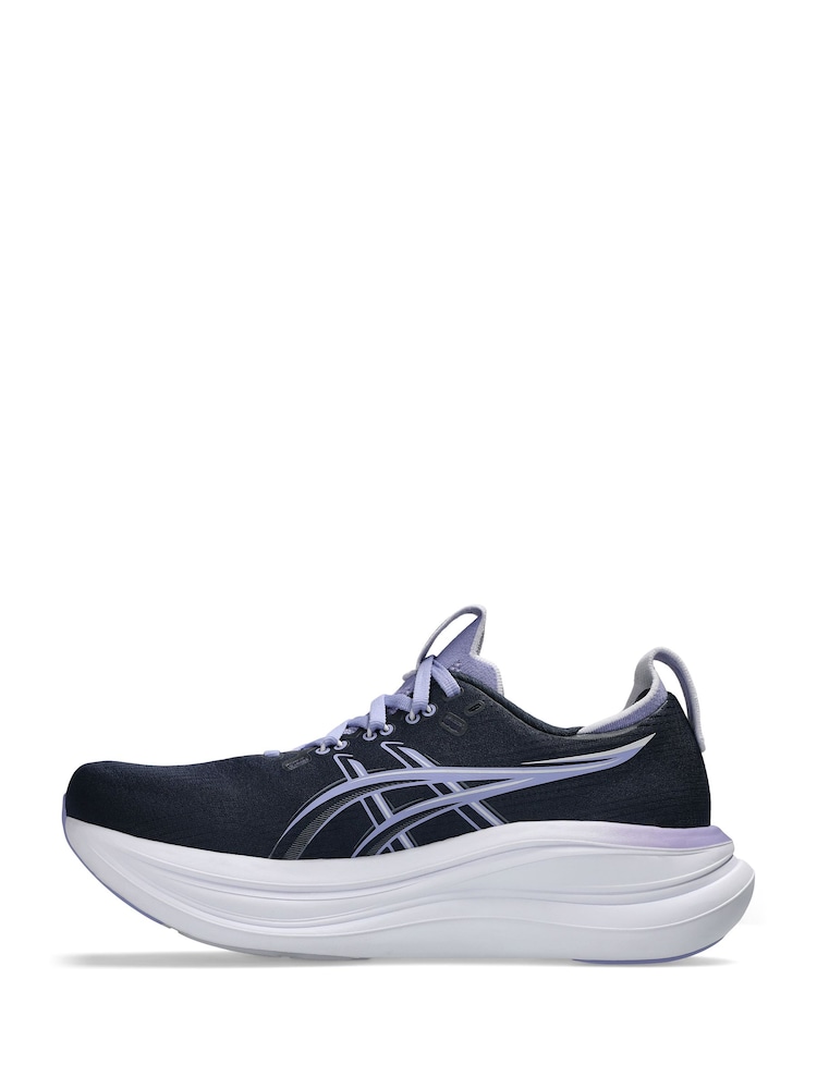 ASICS Navy/Purple Gel Nimbus 28 Running Trainers - Image 2 of 7
