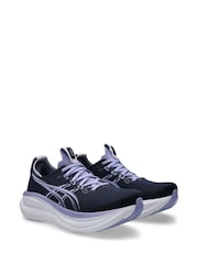 ASICS Navy/Purple Gel Nimbus 28 Running Trainers - Image 4 of 7