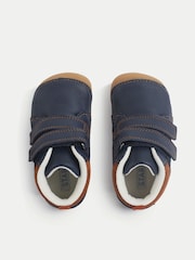 Start-Rite Babies Blue Pip Double Rip-Tape Leather Pre-Walker Boots - Image 4 of 6