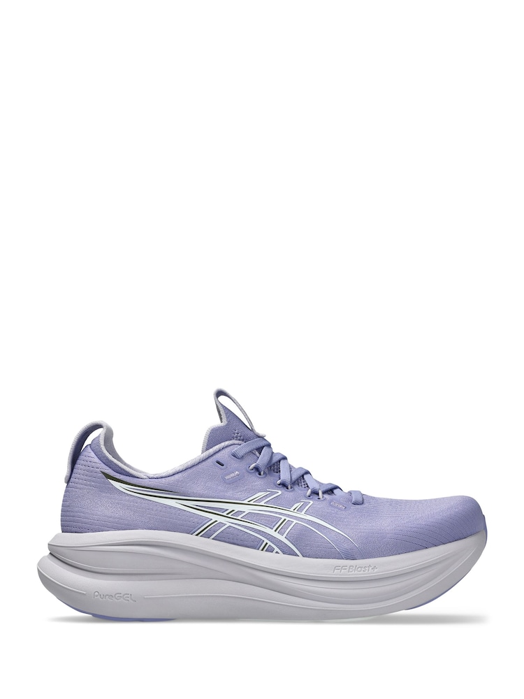 ASICS Purple Gel Nimbus 28 Running Trainers - Image 1 of 6