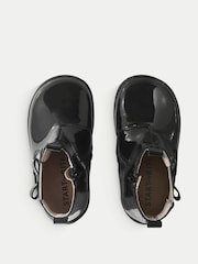 Start-Rite Girls Wonderland Shiny Patent Ankle Zip-Up Bow Chelsea Black Boots - Image 5 of 6