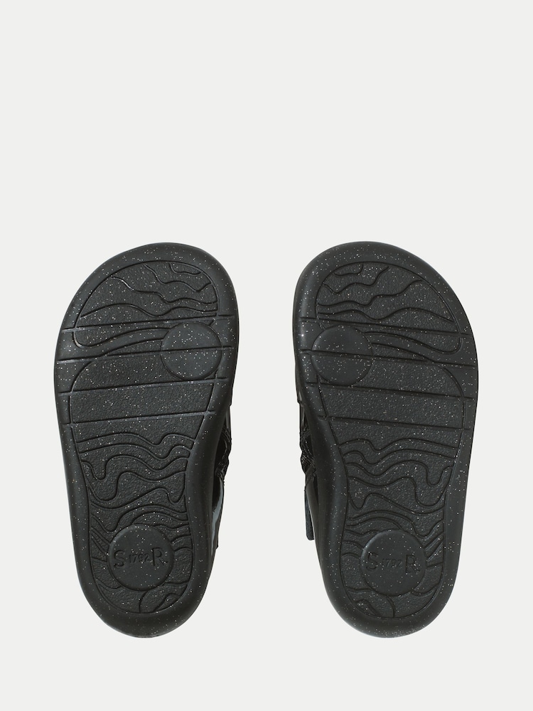 Start-Rite Girls Wonderland Shiny Patent Ankle Zip-Up Bow Chelsea Black Boots - Image 6 of 6 Start-Rite Girls Wonderland Shiny Patent Ankle Zip-Up Bow Chelsea Black Boots - Image 6 of 6