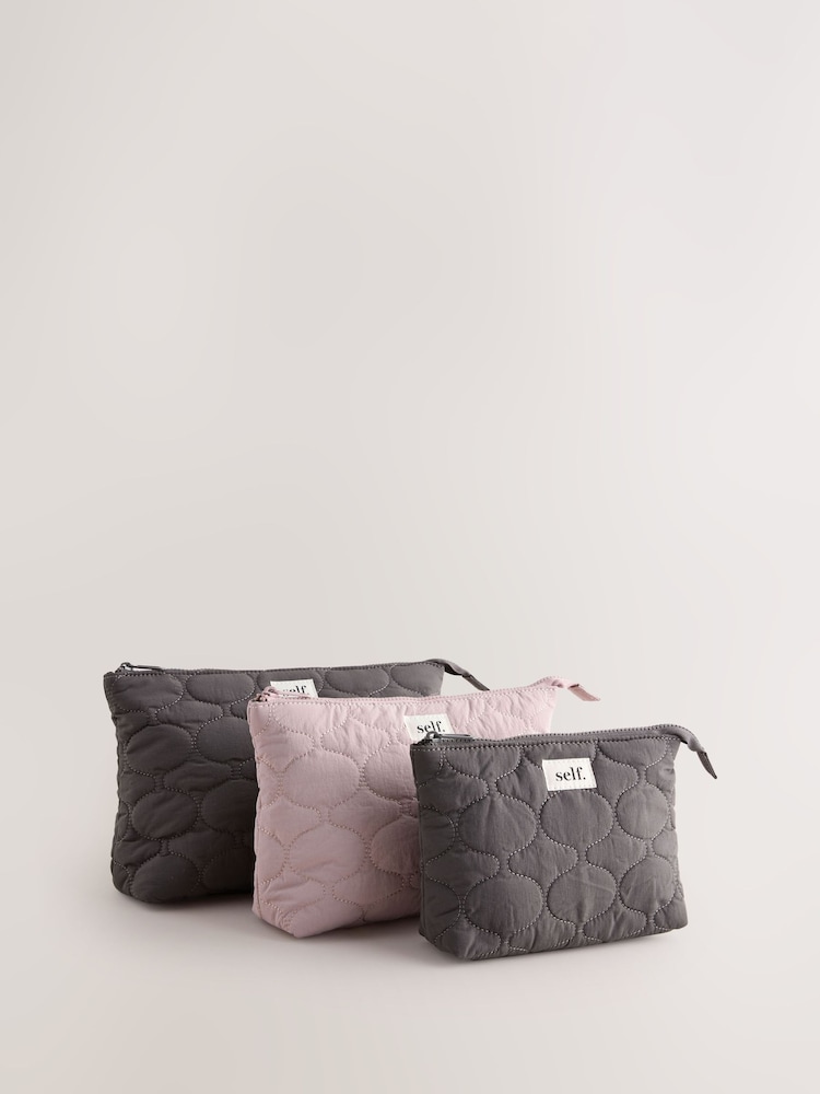 self. Grey Pouch Set 3 Pack - Image 1 of 5 self. Grey Pouch Set 3 Pack - Image 1 of 5