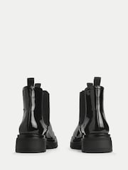 Start-Rite Senior Girls London Patent Chunky Chelsea Black Boots - Image 3 of 5