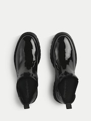Start-Rite Senior Girls London Patent Chunky Chelsea Black Boots - Image 4 of 5