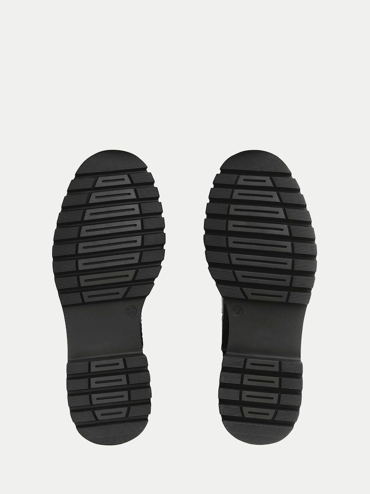 Start-Rite Senior Girls London Patent Chunky Chelsea Black Boots - Image 5 of 5