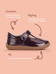 Start Rite Red Puzzle Patent T-Bar Riptape First Walking Shoes - Image 4 of 4