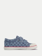 Start-Rite Kids  Blue Kicks Rip Tape Washable Closed Canvas Shoes - Image 2 of 6