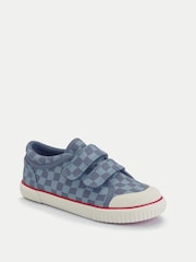 Start-Rite Kids  Blue Kicks Rip Tape Washable Closed Canvas Shoes - Image 3 of 6