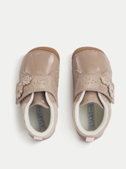 Start-Rite Girls Lila Patent Single Rip-Tape Closed Floral Print Pre-Walkers Nude Shoes - Image 4 of 6