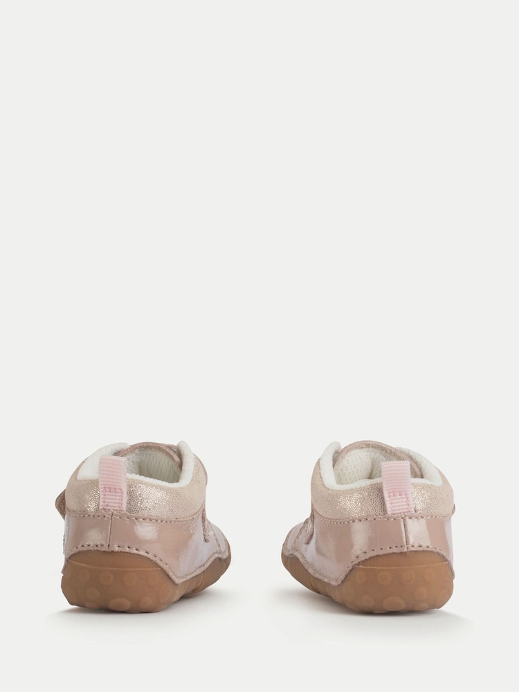 Start-Rite Girls Lila Patent Single Rip-Tape Closed Floral Print Pre-Walkers Nude Shoes - Image 6 of 6