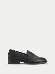 Start-Rite Senior Girls Milan Leather Slip-on Loafter School Black Shoes - Image 1 of 5