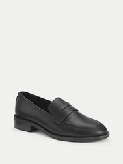 Start-Rite Senior Girls Milan Leather Slip-on Loafter School Black Shoes - Image 2 of 5