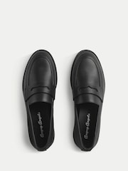 Start-Rite Senior Girls Milan Leather Slip-on Loafter School Black Shoes - Image 3 of 5