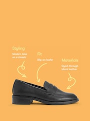Start Rite Black Leather Milan Loafer Style School Shoes - Image 6 of 6
