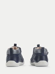 Start-Rite Girls Blue Rove Leather Double Rip-Tape Closed Floral Print First Ankle Boots - Image 6 of 6