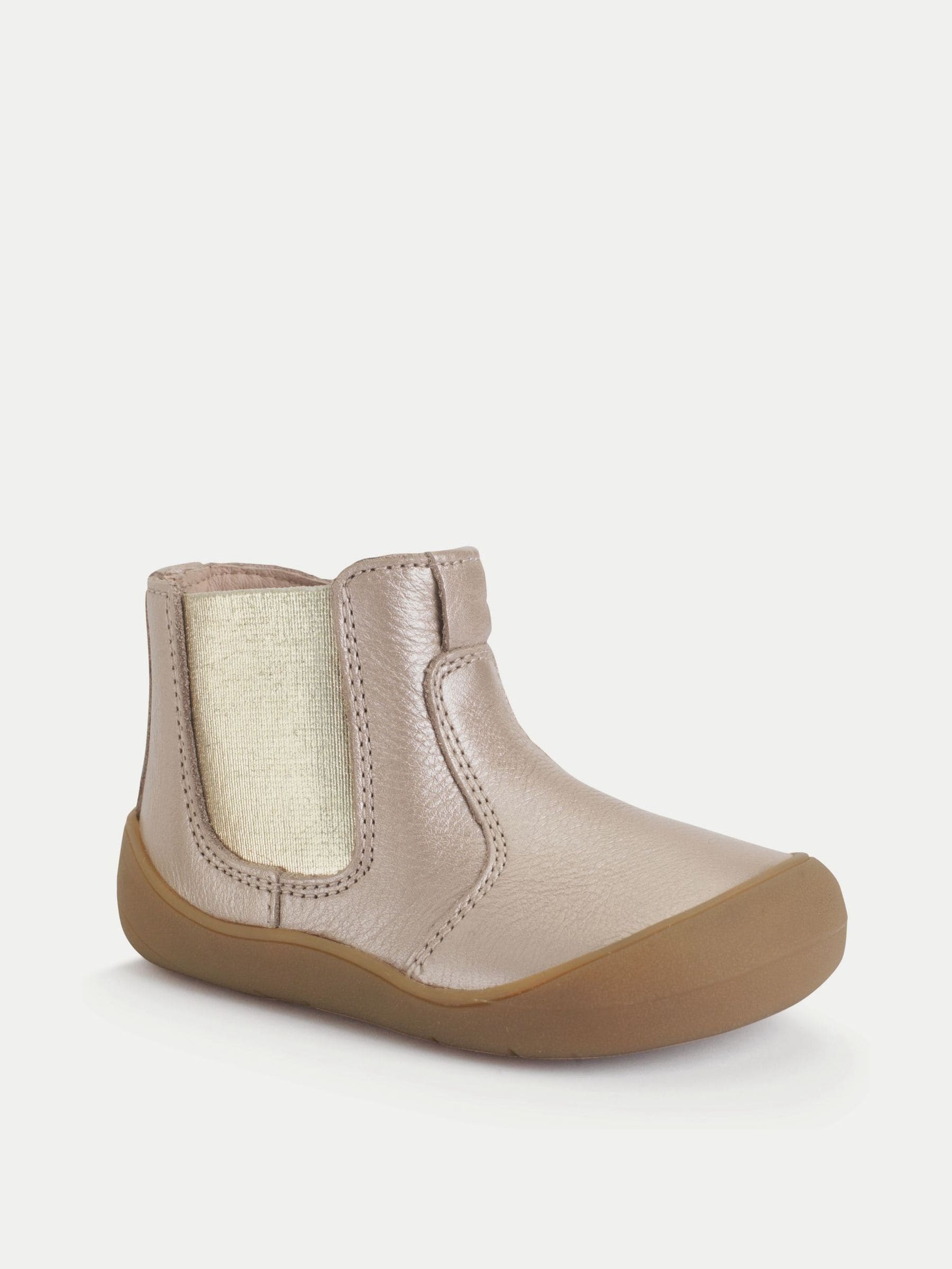 Buy Start-Rite Little Chelsea Pearlised Leather Girls Zip-up First Ankle  Nude Boots from Next Hong Kong