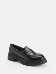 Start-Rite Senior Girls Paris Patent Slip On Loafer Style Angry Angels School Black Shoes - Image 2 of 5