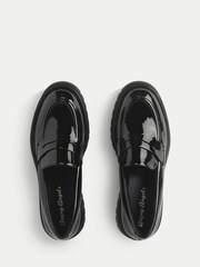 Start-Rite Senior Girls Paris Patent Slip On Loafer Style Angry Angels School Black Shoes - Image 4 of 5