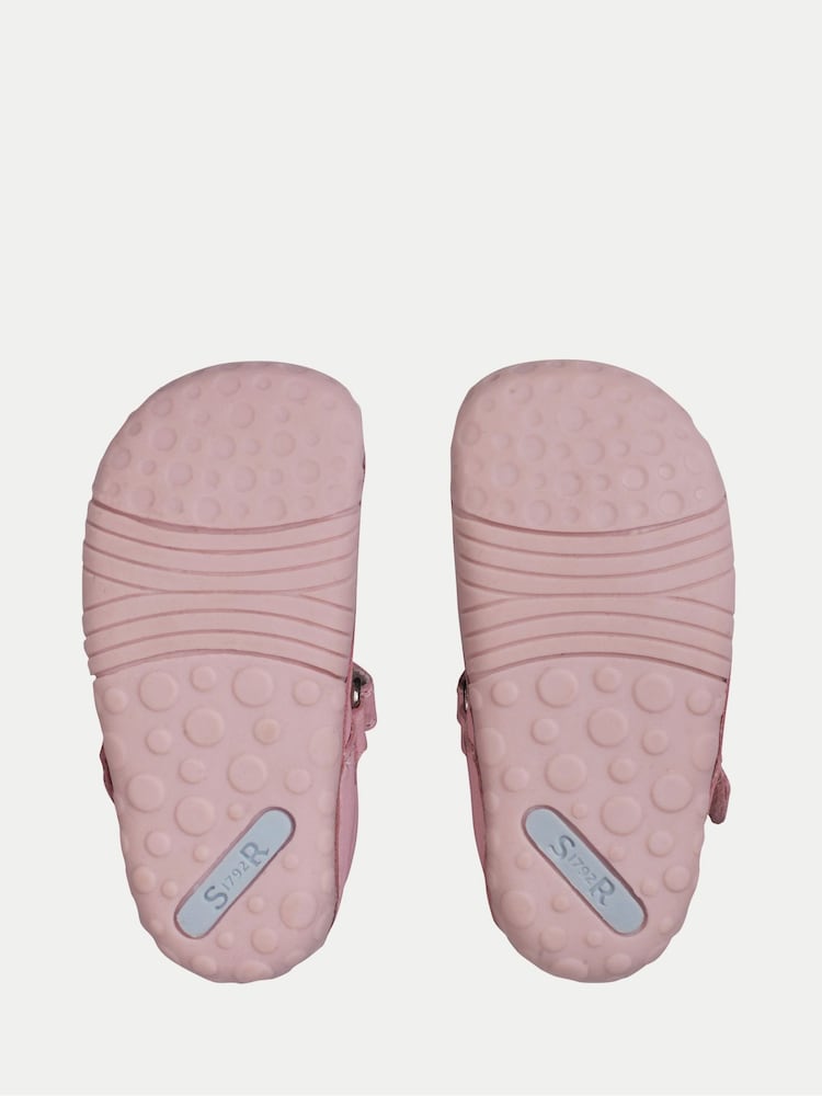 Start-Rite Baby Girls Pink Tumble Leather T Bar Rip Tape Pre Walkers Shoes - Image 6 of 6