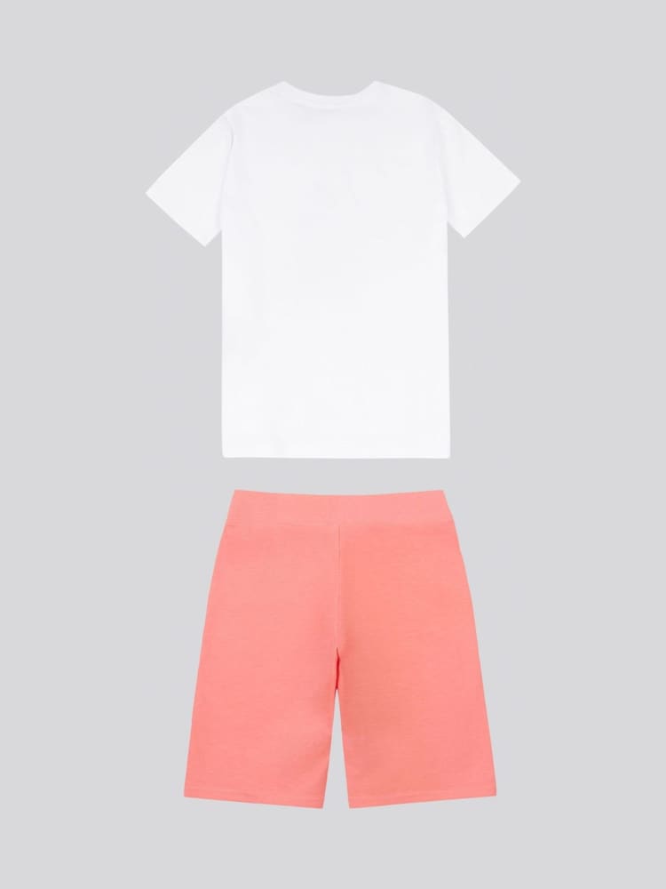 U.S. Polo Assn White Print T-Shirt & Jersey Shorts Set - Image 2 of 5