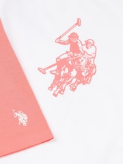 U.S. Polo Assn White Print T-Shirt & Jersey Shorts Set - Image 5 of 5