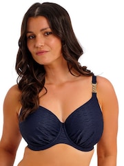 Fantasie Blue Azores Underwire Gathered Full Cup Bikini Top - Image 1 of 3