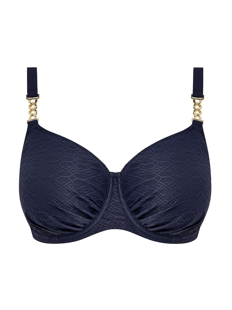 Fantasie Blue Azores Underwire Gathered Full Cup Bikini Top - Image 3 of 3 Fantasie Blue Azores Underwire Gathered Full Cup Bikini Top - Image 3 of 3