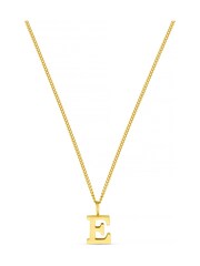 Orelia Luxe Gold Tone E Initial Waterproof Necklace with Giftbox - Image 1 of 4