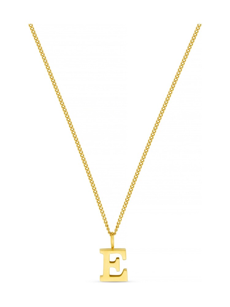 Orelia Luxe Gold Tone E Initial Waterproof Necklace with Giftbox - Image 1 of 4