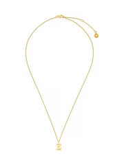 Orelia Luxe Gold Tone E Initial Waterproof Necklace with Giftbox - Image 2 of 4