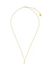 Orelia Luxe Gold Tone J Initial Waterproof Necklace with Giftbox - Image 2 of 3