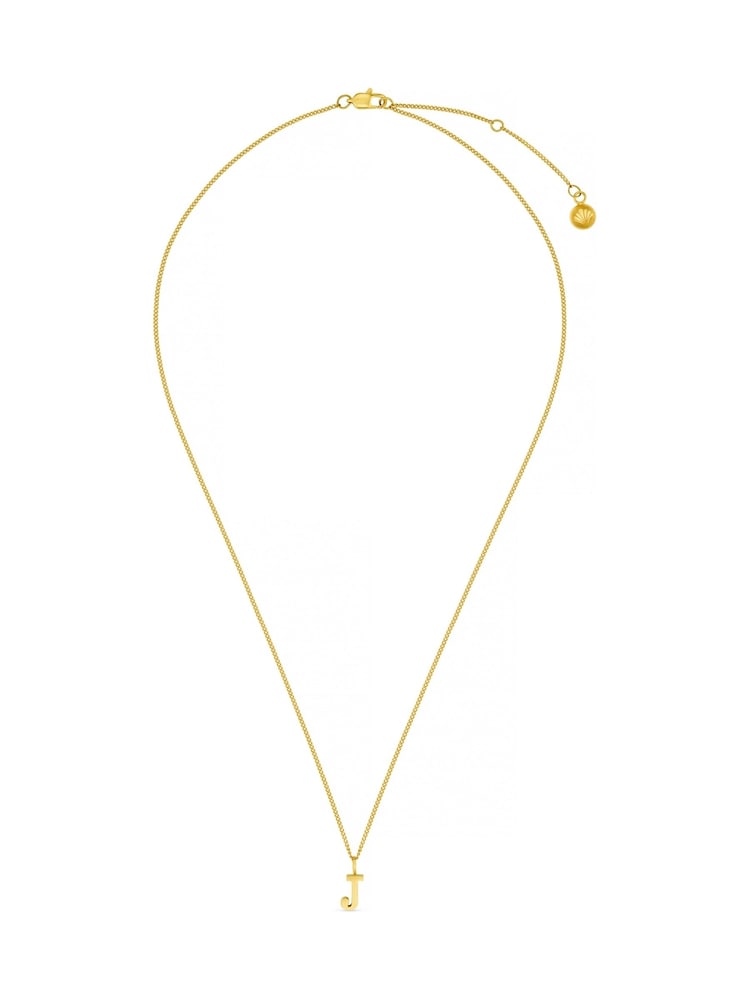 Orelia Luxe Gold Tone J Initial Waterproof Necklace with Giftbox - Image 2 of 3