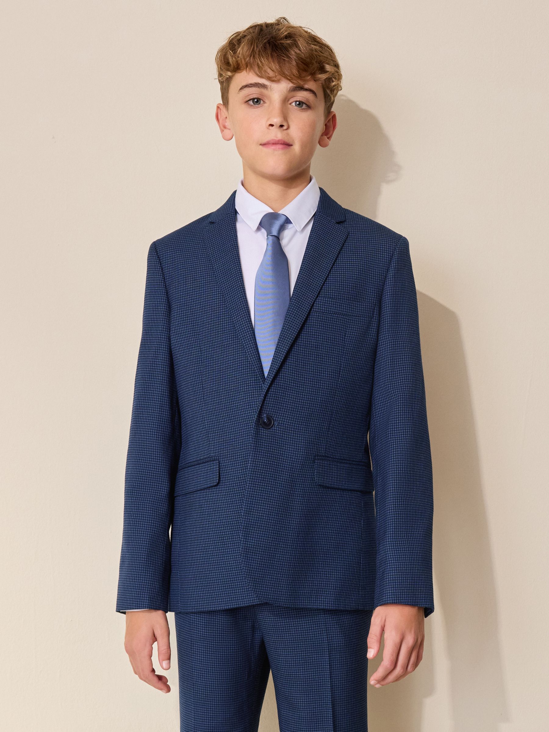 Buy Navy Check Suit Jacket (12mths-16yrs) from Next Romania