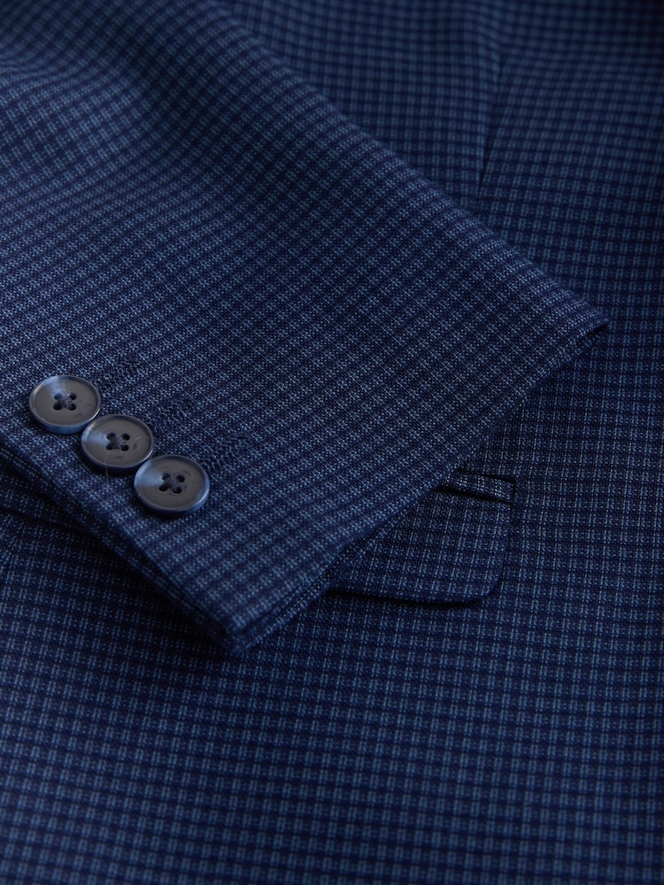 Navy Check Suit Jacket (12mths-16yrs) - Image 4 of 4 Navy Check Suit Jacket (12mths-16yrs) - Image 4 of 4