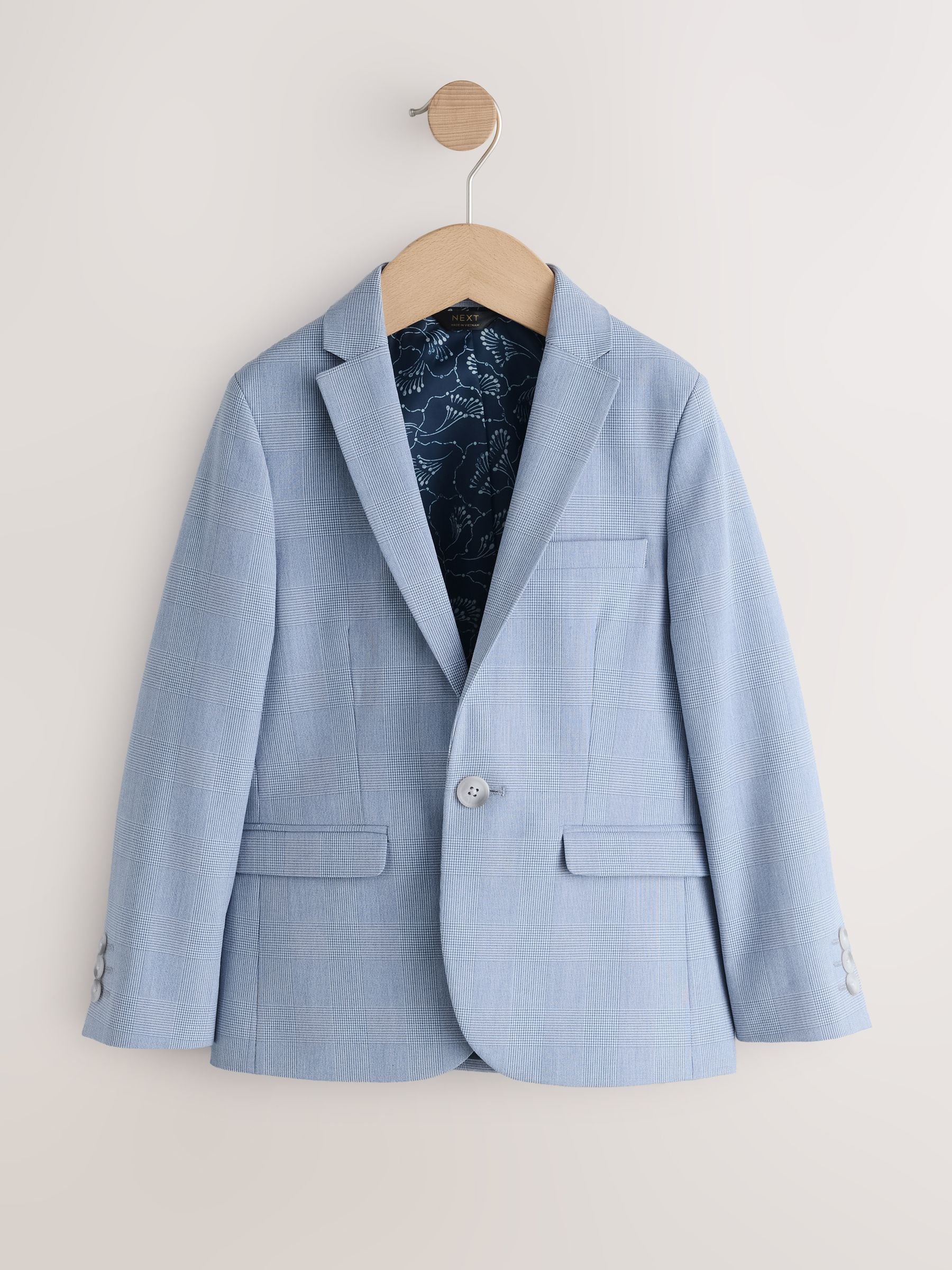 Buy Light Blue Check Suit Jacket (12mths-16yrs) from Next Lithuania