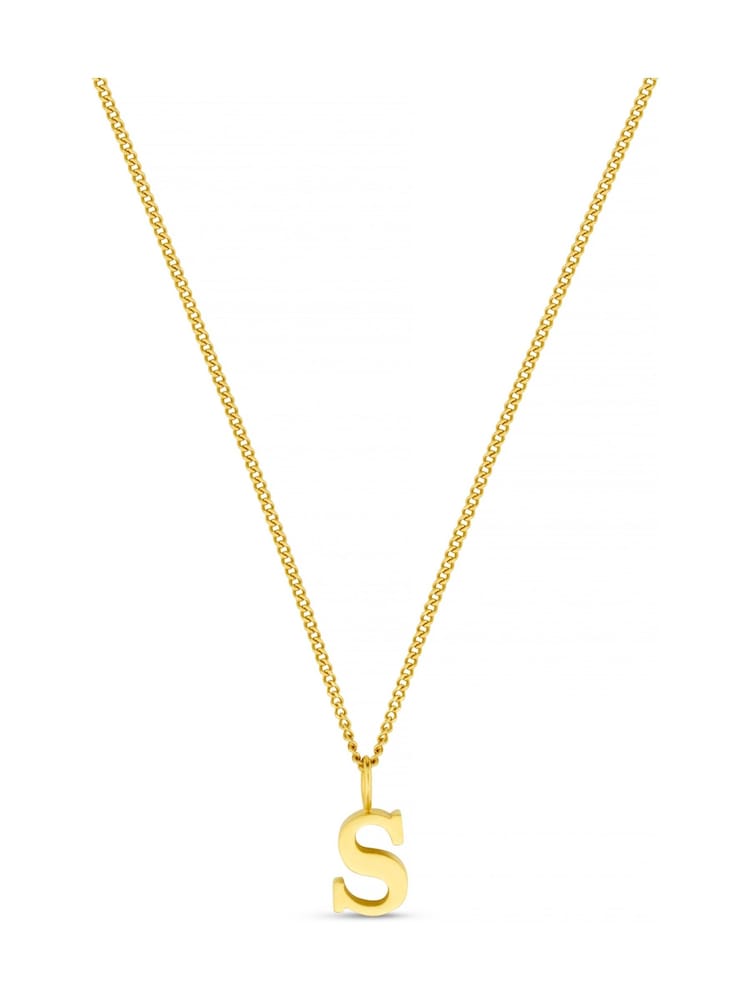 Orelia Luxe Gold Tone S Initial Waterproof Necklace with Giftbox - Image 1 of 4