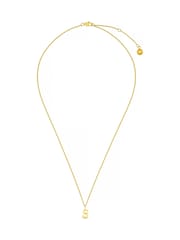Orelia Luxe Gold Tone S Initial Waterproof Necklace with Giftbox - Image 2 of 4