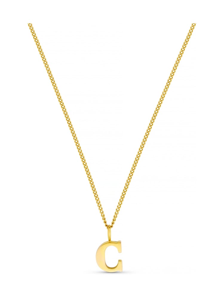 Orelia Luxe Gold Tone C Initial Waterproof Necklace with Giftbox - Image 1 of 3