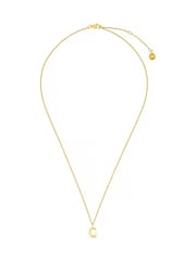 Orelia Luxe Gold Tone C Initial Waterproof Necklace with Giftbox - Image 2 of 3