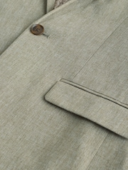 Verde kaki - Linen Blend Suit Jacket (3-16yrs) - Imaginea 7 din 8